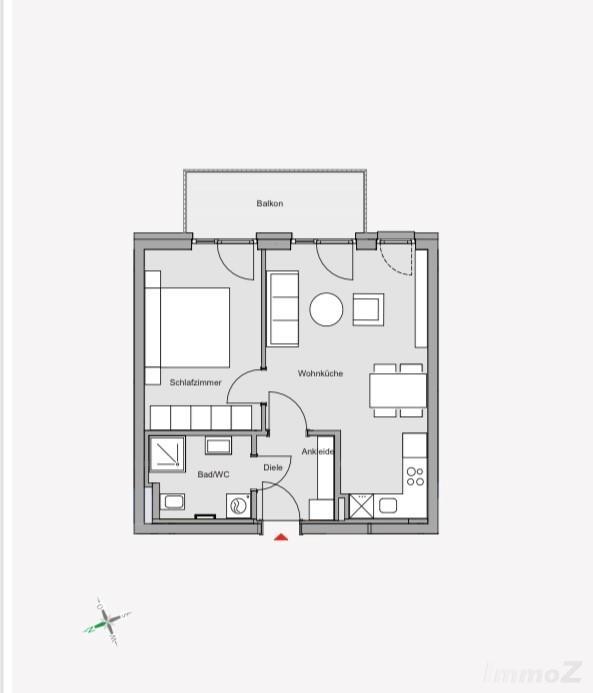 Wohnung zum Kaufen: 6060 Hall in Tirol - Plan 45 m² zzgl. Balkon