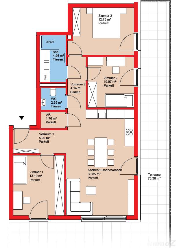 Wohnung zum Kaufen: 8051 Graz,13.Bez.:Gösting - Grundriss Top 6