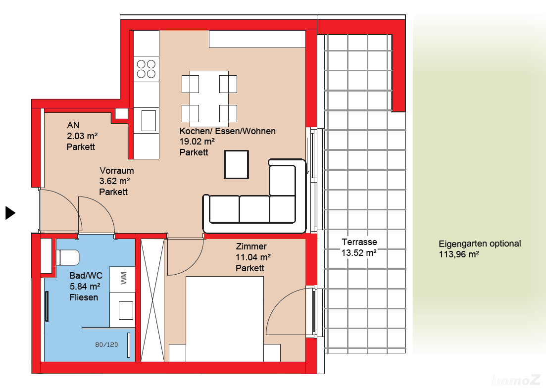 Wohnung zum Kaufen: 8051 Graz,13.Bez.:Gösting - Grundriss Top 1