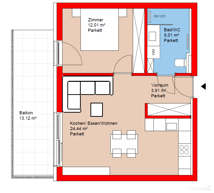 Wohnung zum Kaufen: 8051 Graz,13.Bez.:Gösting - Grundriss Top 8