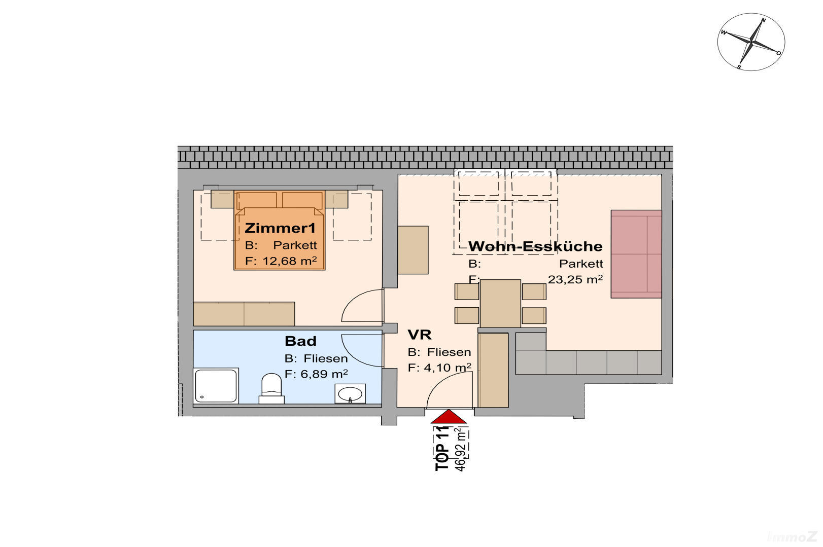 Wohnung zum Kaufen: Schubert Straße, 8430 Leibnitz - Grundriss