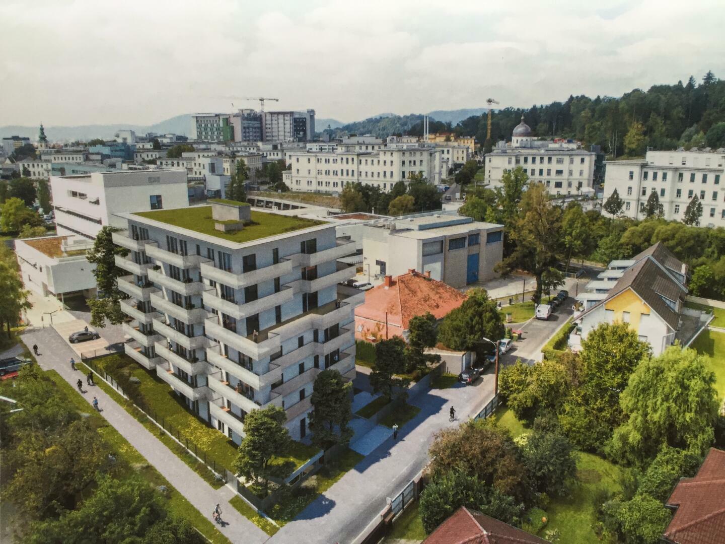 Parkfläche zu mieten: Billrothgasse, 8010 Graz - Luftbild