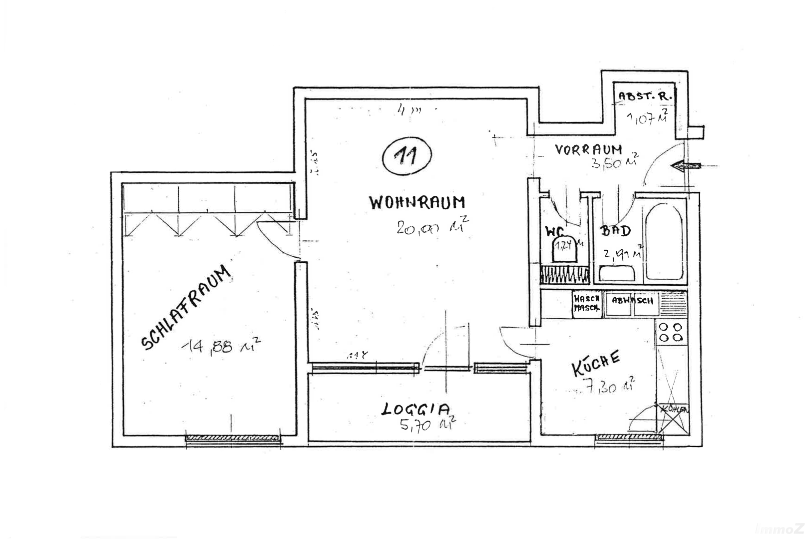 Wohnung zu kaufen: Bauernfeldstraße 29, 8020 Graz - Grundriss