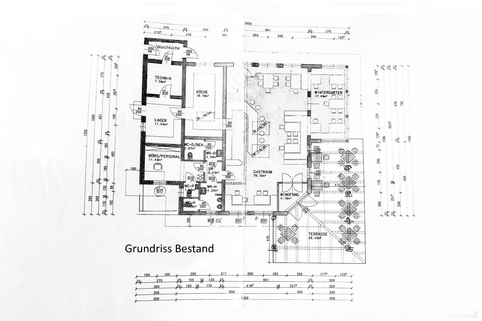 Zinshaus/Renditeobjekt/Gewerbeobjekt zu kaufen: Dr. Niederdorfer Straße 28, 8572 Bärnbach - Grundriss Gaststätte