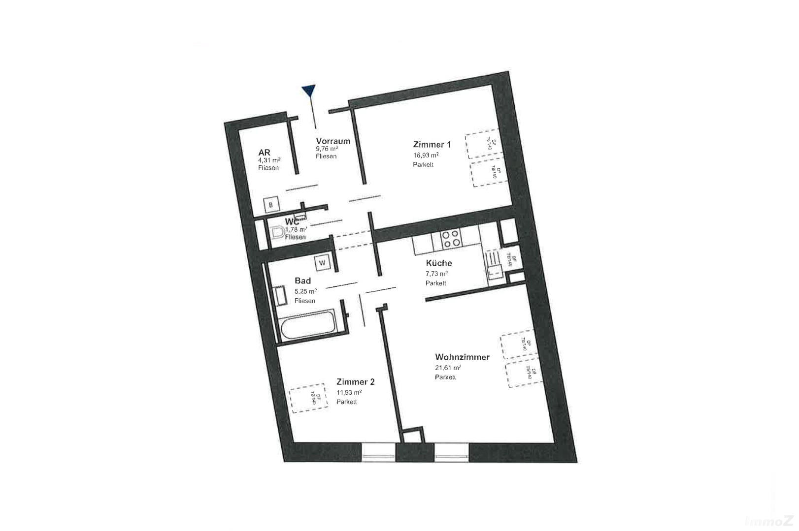 Wohnung zu kaufen: Mariatroster Straße 28, 8043 Graz - Grundriss Top 8