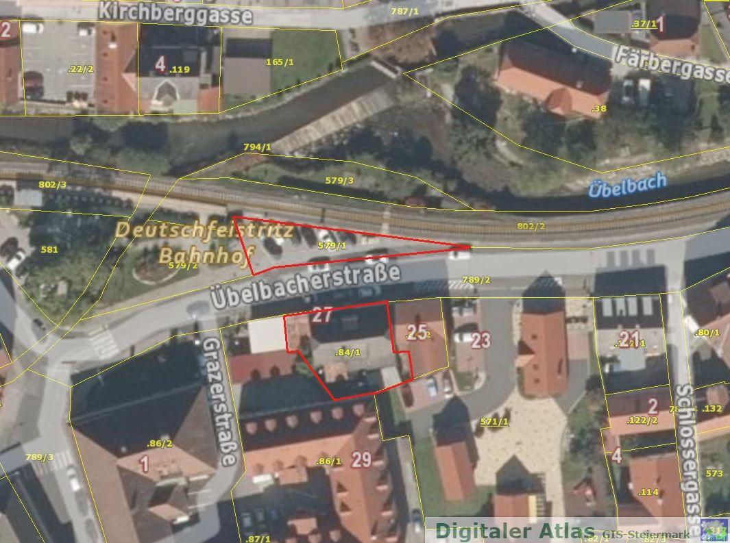 Gewerbeimmobilie zu kaufen: Übelbacher Straße 27, 8121 Deutschfeistritz - Kataster markiert